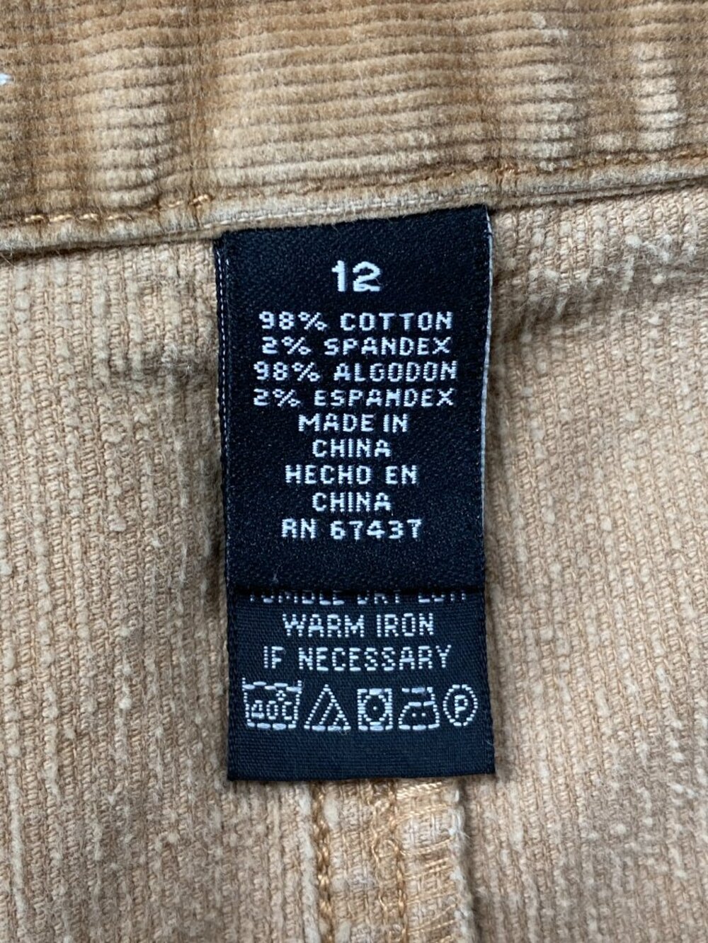Polo Ralph Lauren Corduroy Cargo Skirt Women's 12 Brown Front Slit - Picture 8 of 13